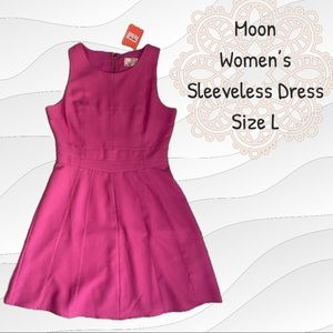 Moon Pink Womens Sleeveless Dress Size L